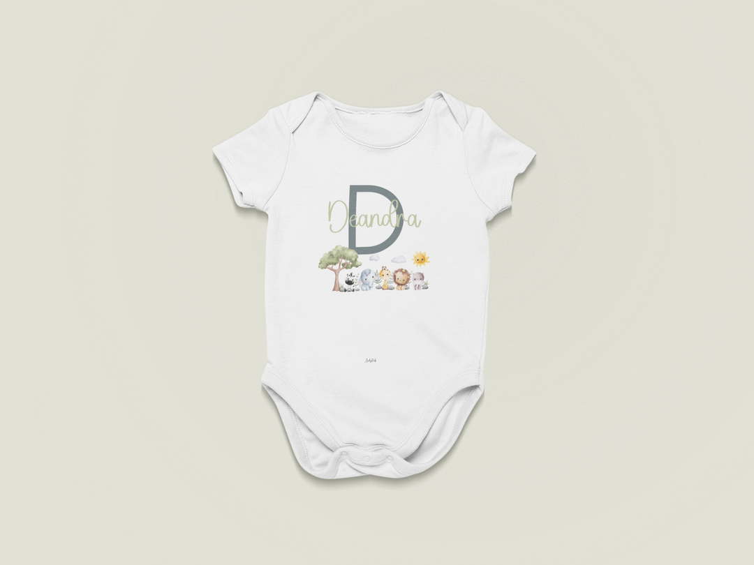 Safari Sprouts – Personalised Animal Baby Grow