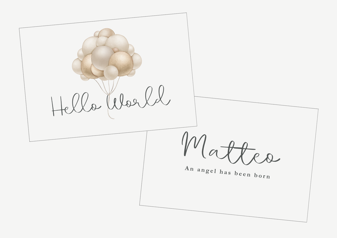 Hello World Balloons A6 Gift Note