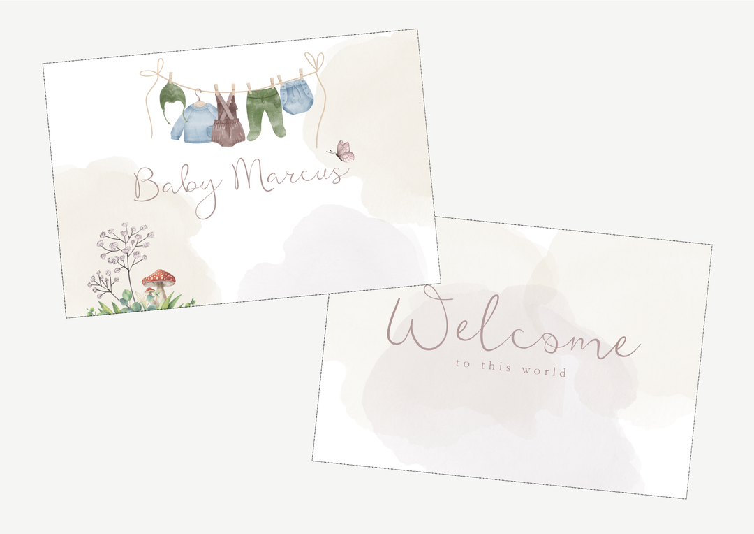 Baby Washing Line A6 Gift Note