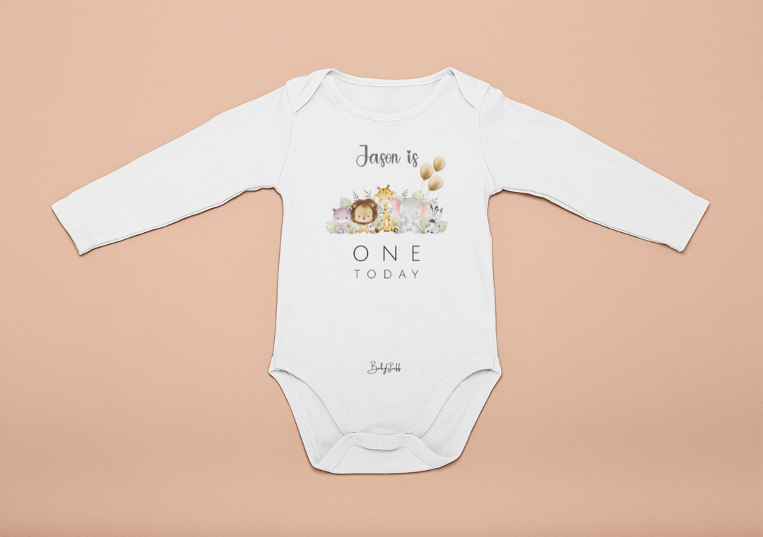 One in the Jungle 1st Birthday Baby Grow