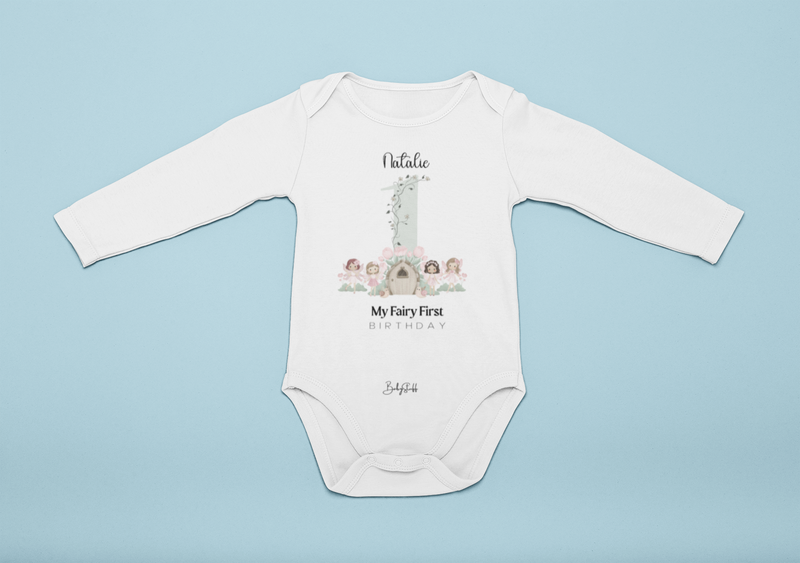 Fairy Friends First Birthday Baby Grow