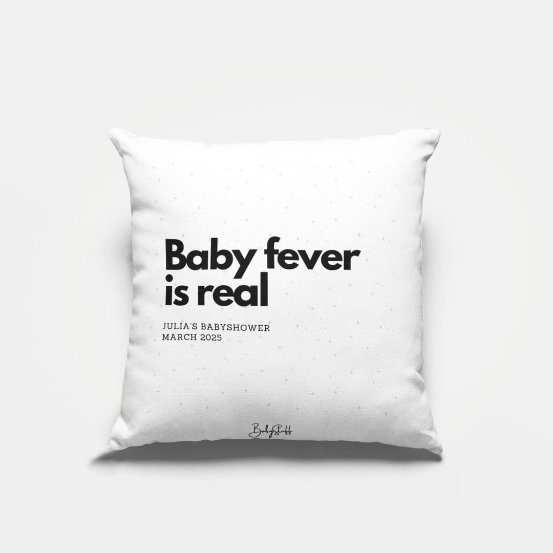 "Baby Fever is Real" Cushion | Gifting & Nursery Cushions by  – ["Baby Shower","Cushion","Personalised"] from BabyStuff.com.mt