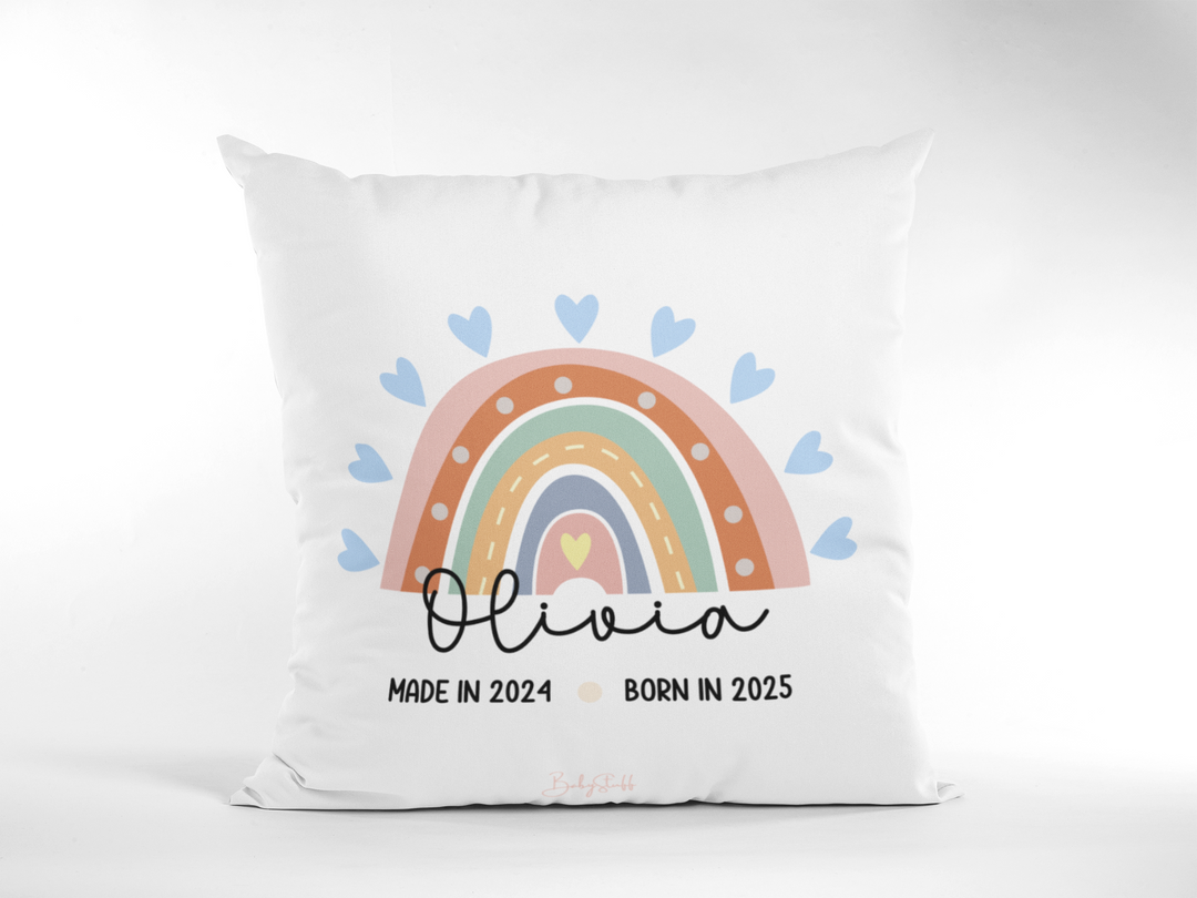 Made in 2024, Born in 2025 Cushion | Gifting & Nursery Cushions by  – ["Cushion","Personalised"] from BabyStuff.com.mt