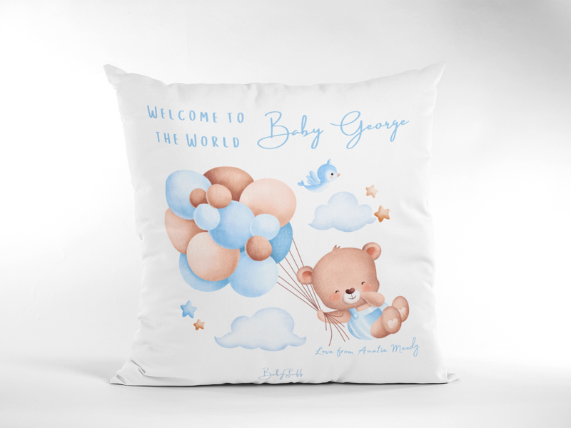 Balloon Dreams Cushion | Gifting & Nursery Cushions by  – ["Cushion","Personalised"] from BabyStuff.com.mt