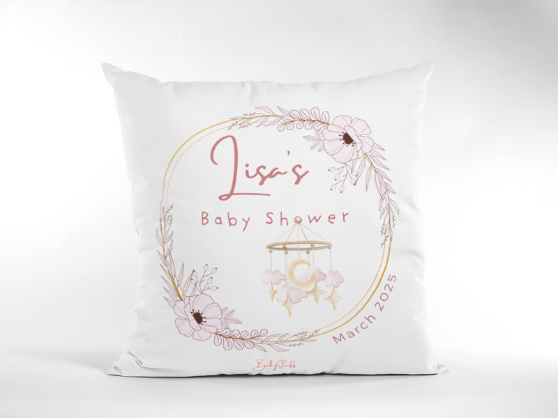 Hanging Stars Baby Shower Keepsake Cushion | Gifting & Nursery Cushions by  – ["Baby Shower","Cushion","Personalised"] from BabyStuff.com.mt