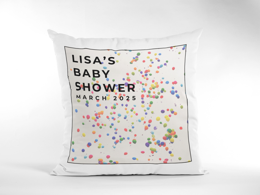 Balloon Shower Celebration Cushion | Gifting & Nursery Cushions by  – ["Baby Shower","Cushion","Personalised"] from BabyStuff.com.mt
