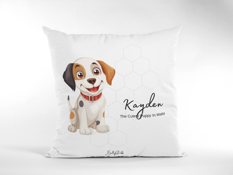 Cutest Puppy in Malta - Playful Patch | Gifting & Nursery Cushions by  – ["Cushion","Personalised"] from BabyStuff.com.mt