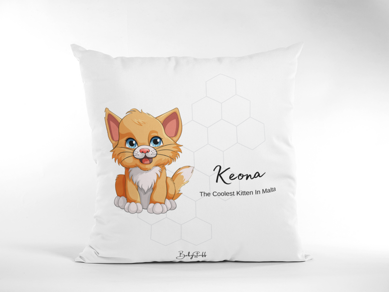 Coolest Kitten in Malta - Ginger Whisker | Gifting & Nursery Cushions by  – ["Cushion","Personalised"] from BabyStuff.com.mt