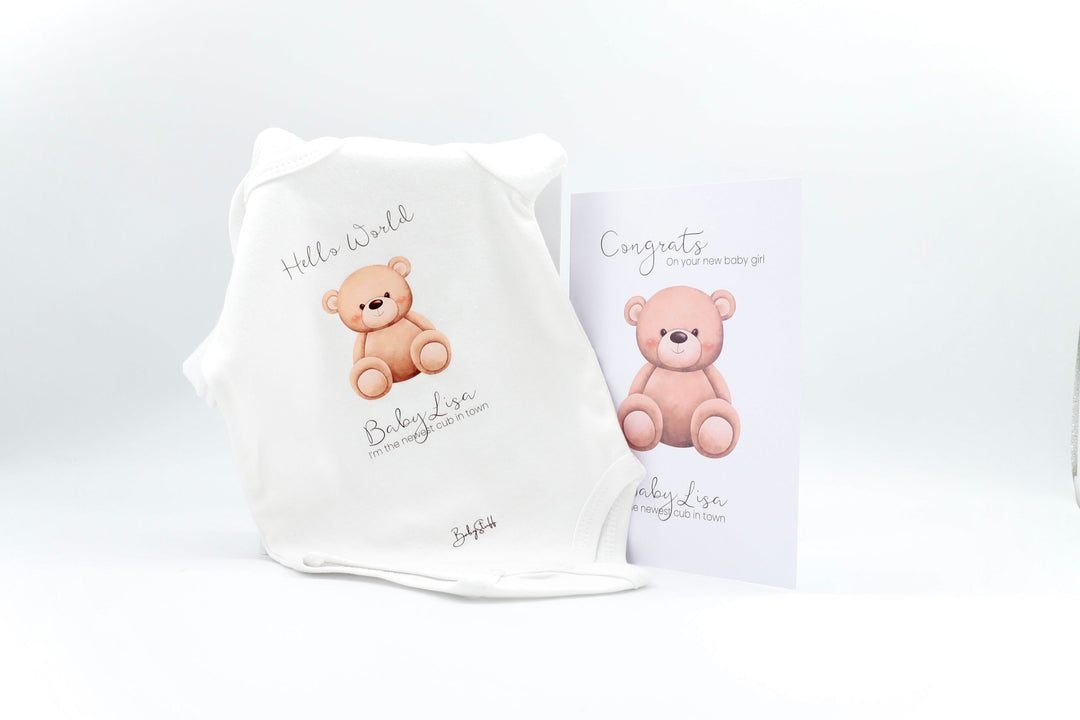 Hello World Bear Edition – Congrats & Grow Collection | Clothing & Essential Gift Sets by  – ["Congrats & Grow","Personalisd"] from BabyStuff.com.mt
