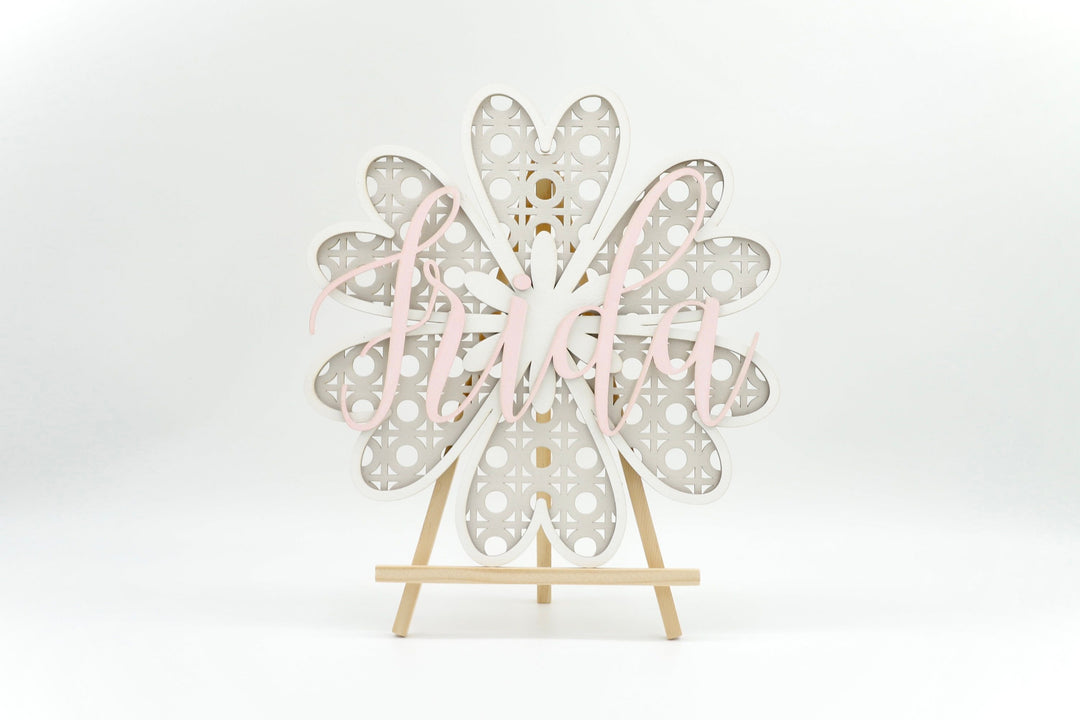 Rattan Daisy Nursery Name Decor