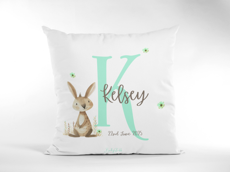 Signature Rabbit Cushion Cover | Gifting & Nursery Cushions by  – ["Birthdate Celebration","Cushion","Personalised"] from BabyStuff.com.mt