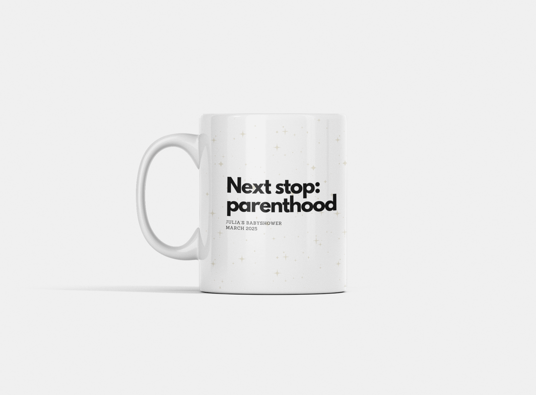 "Next Stop: Parenthood" Baby Shower Mug