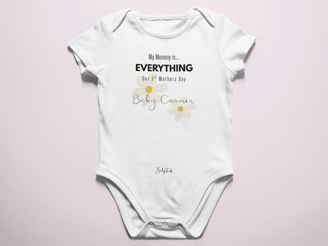 My Mummy is Everything Short Sleeve Baby Grow |  by  – ["Baby Grow","Mothers Day","Personalised"] from BabyStuff.com.mt