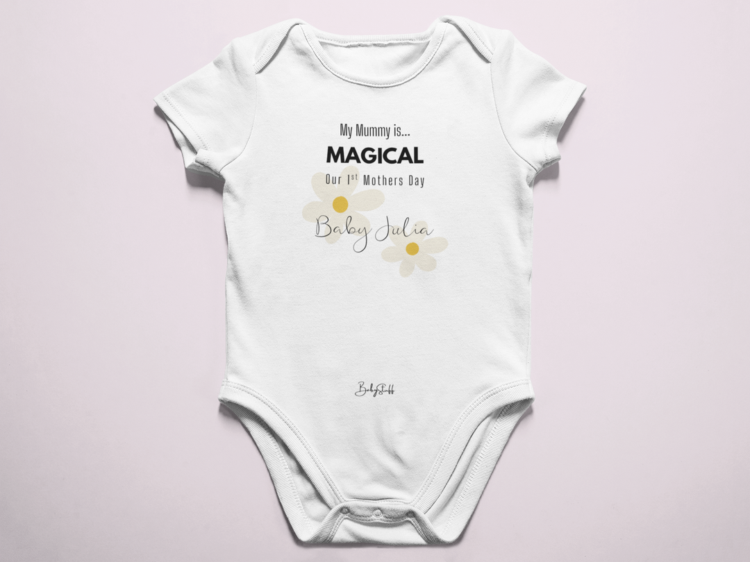 My Mummy is Magical Short Sleeve Baby Grow |  by  – ["Baby Grow","Mothers Day","Personalised"] from BabyStuff.com.mt