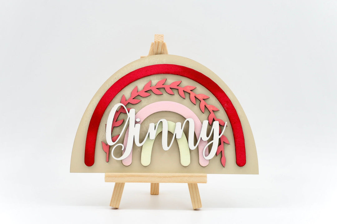 Rainbow Wonders Plaque - Pink Blush