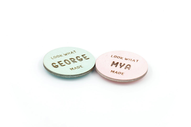Personalised “Look What I Made” Wooden Magnet