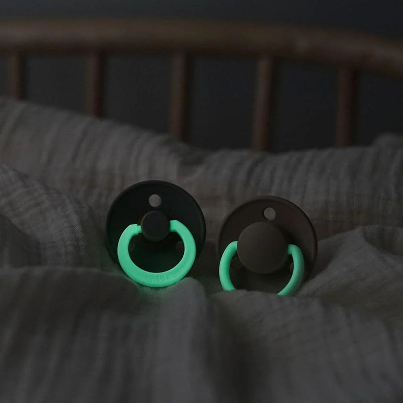 BIBS Pacifier Colour Twin Pack Latex Glow - Sage Cloud Mix | Pacifiers by  – ["BIBS","Not Personalised","Pacifier"] from BabyStuff.com.mt