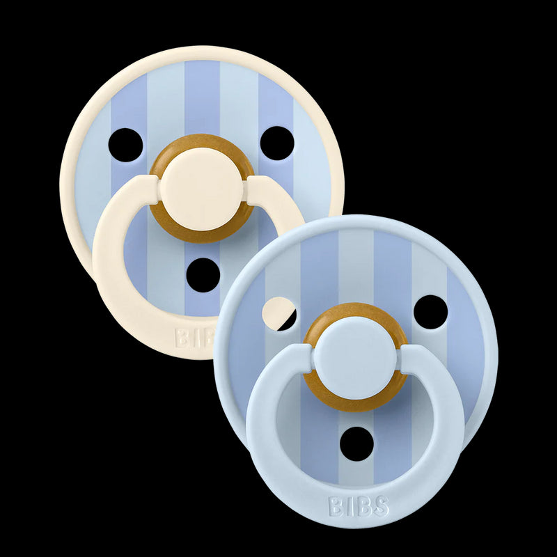 BIBS Pacifier Studio Colour Twin Pack Block Latex - Dusty Blue Mix | Pacifiers by  – ["BIBS","Not Personalised","Pacifier"] from BabyStuff.com.mt