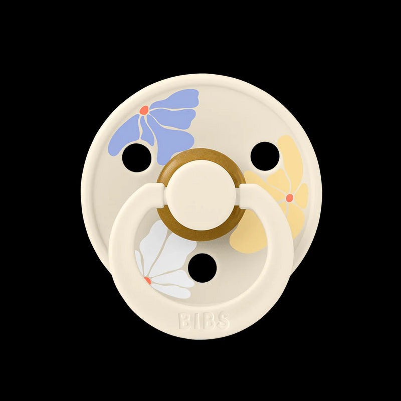 BIBS Pacifier Studio Colour Twin Pack Morning Bloom Latex - Ivory Mix | Pacifiers by  – ["BIBS","Not Personalised","Pacifier"] from BabyStuff.com.mt
