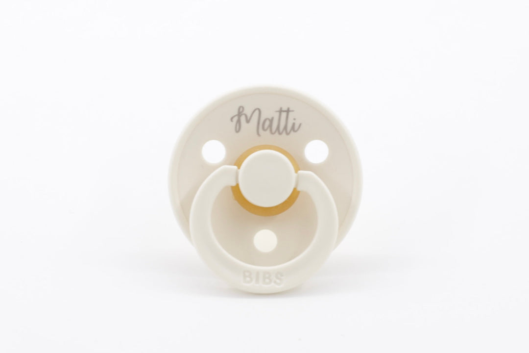 BIBS "Personalised" Pacifier Colour Single Latex - Ivory | Pacifiers by  – ["BIBS","Pacifier","Personalised"] from BabyStuff.com.mt