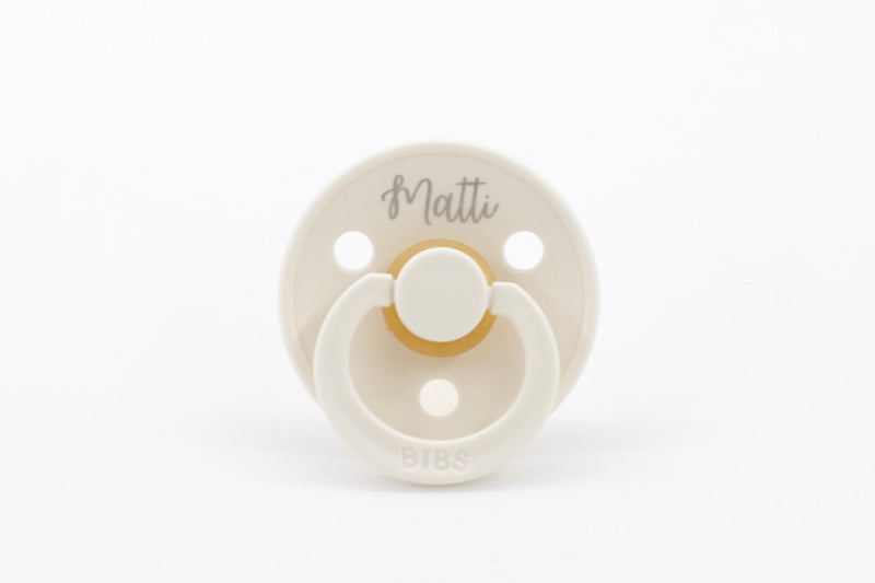 BIBS "Personalised" Pacifier Colour Single Latex - Ivory | Pacifiers by  – ["BIBS","Pacifier","Personalised"] from BabyStuff.com.mt