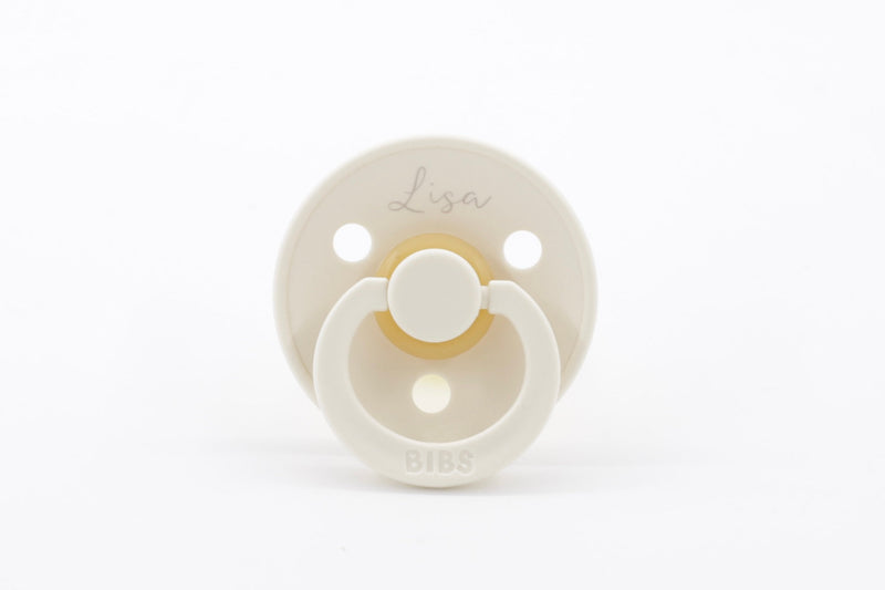 BIBS "Personalised" Pacifier Colour Single Latex - Ivory | Pacifiers by  – ["BIBS","Pacifier","Personalised"] from BabyStuff.com.mt