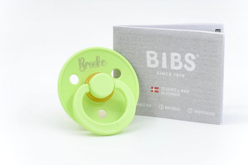 BIBS "Personalised" Pacifier Colour Single Latex - Matcha | Pacifiers by  – ["BIBS","Pacifier","Personalised"] from BabyStuff.com.mt
