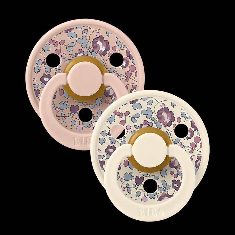 BIBS x Liberty Twin Pack Eloise Latex Pacifiers - Blush Mix | Pacifiers by  – ["BIBS","Not Personalised","Pacifier"] from BabyStuff.com.mt
