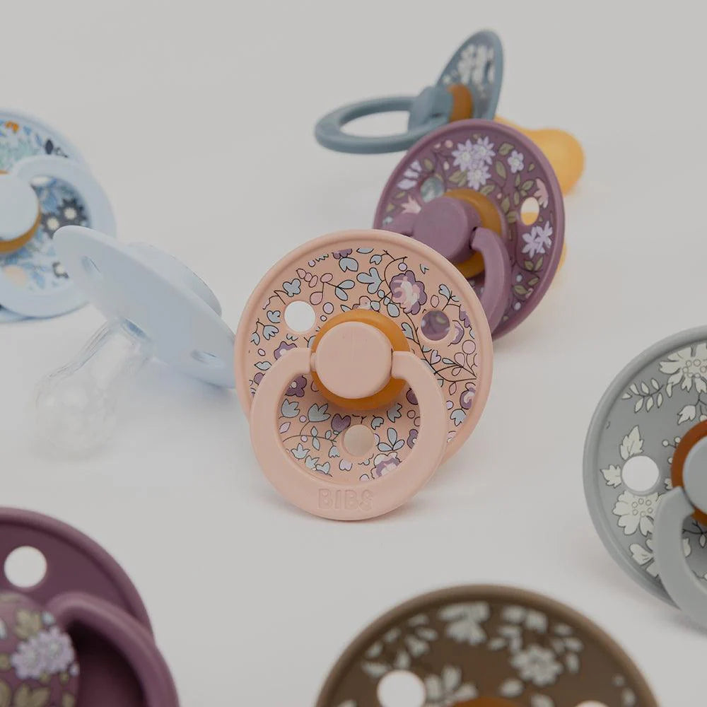BIBS x Liberty Twin Pack Eloise Latex Pacifiers - Blush Mix | Pacifiers by  – ["BIBS","Not Personalised","Pacifier"] from BabyStuff.com.mt