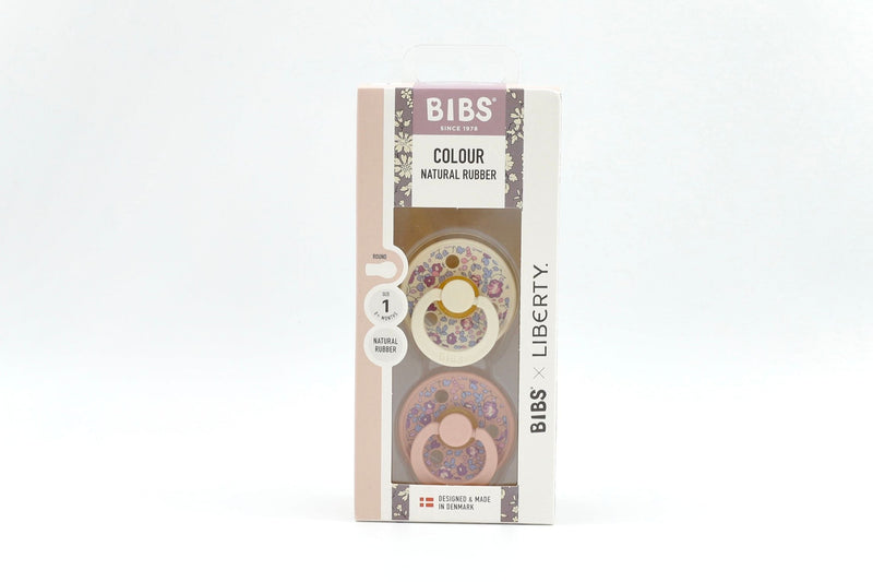 BIBS x Liberty Twin Pack Eloise Latex Pacifiers - Blush Mix | Pacifiers by  – ["BIBS","Not Personalised","Pacifier"] from BabyStuff.com.mt