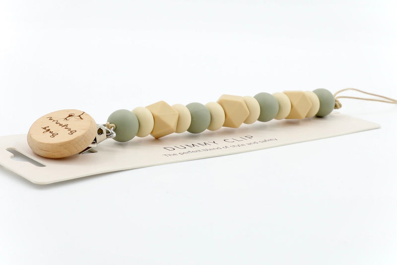Earthy Stork Pacifier Clip | Pacifier Clips by  – ["Pacifier Clip","Personalised"] from BabyStuff.com.mt
