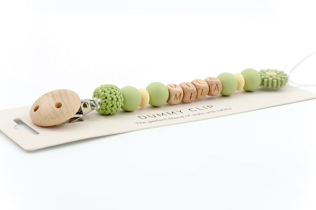 Gentle Daisy Pacifier Clip | Pacifier Clips by  – ["Pacifier Clip","Personalised"] from BabyStuff.com.mt