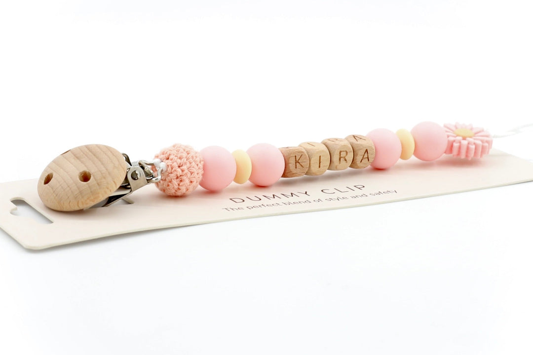 Gentle Daisy Pacifier Clip | Pacifier Clips by  – ["Pacifier Clip","Personalised"] from BabyStuff.com.mt