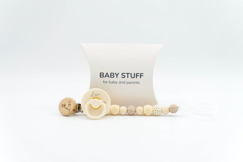 Hello World Bear Edition Dummy with Chain | Dummy with Chains by  – ["Dummy with Chain","Personalised"] from BabyStuff.com.mt