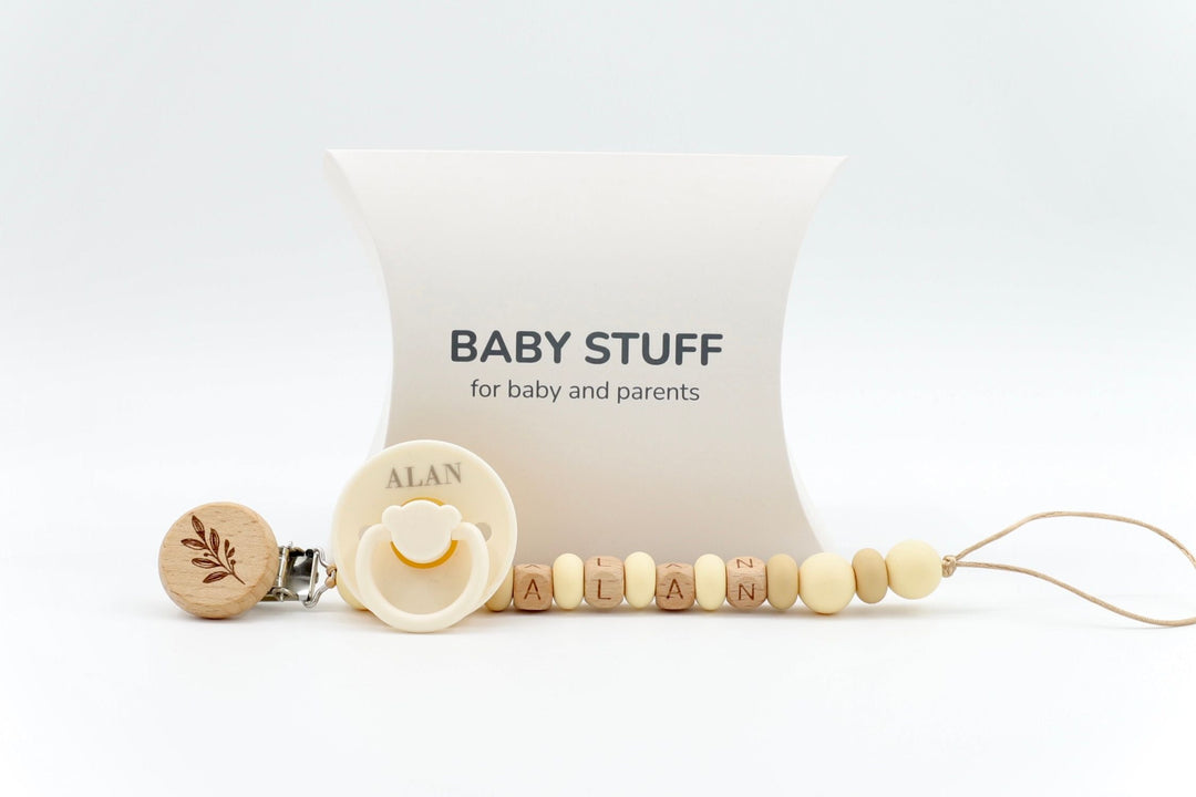 Naturally Yours Dummy with Chain | Dummy with Chains by  – ["Dummy with Chain","Personalised"] from BabyStuff.com.mt