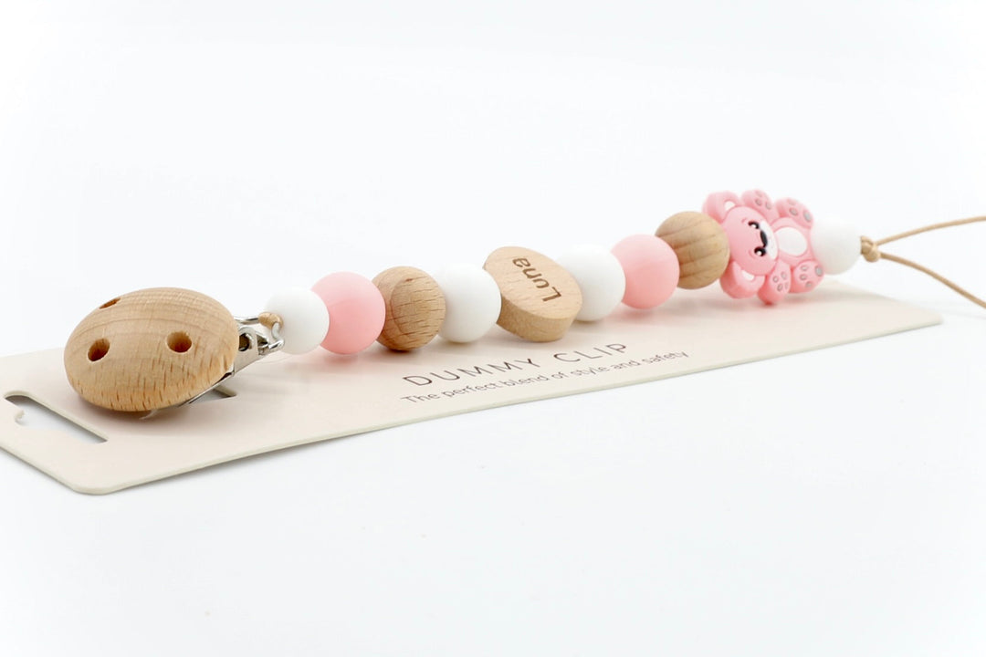 Pastel Paw Pacifier Clip | Pacifier Clips by  – ["Pacifier Clip","Personalised"] from BabyStuff.com.mt