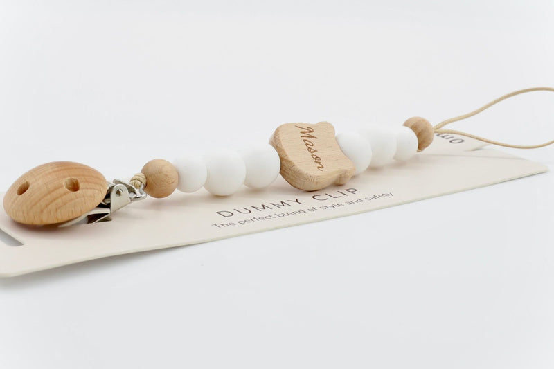 Silhouette Wildlife Bear Pacifier Clip | Pacifier Clips by  – ["Pacifier Clip","Personalised"] from BabyStuff.com.mt