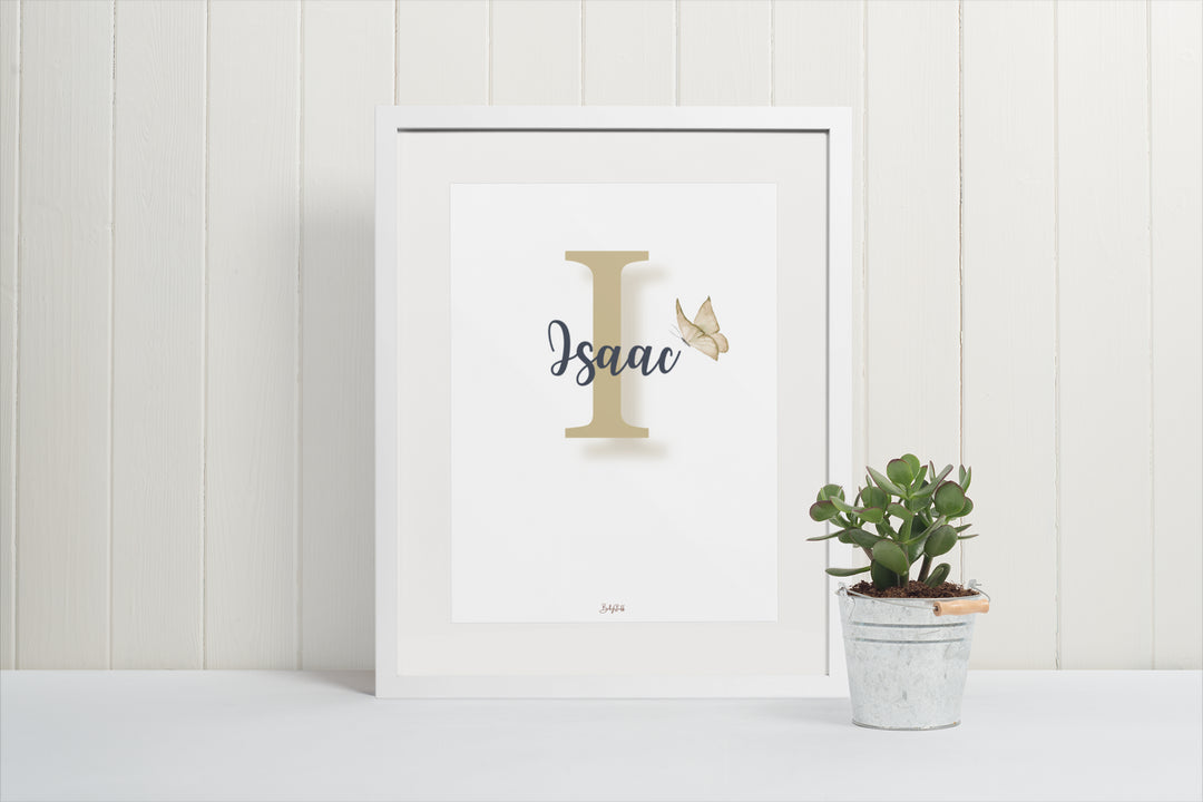 Signature "Joshico Butterfly" A3 Print | A3 Nursery & Bedroom Prints by  – ["Personalised","Prints"] from BabyStuff.com.mt