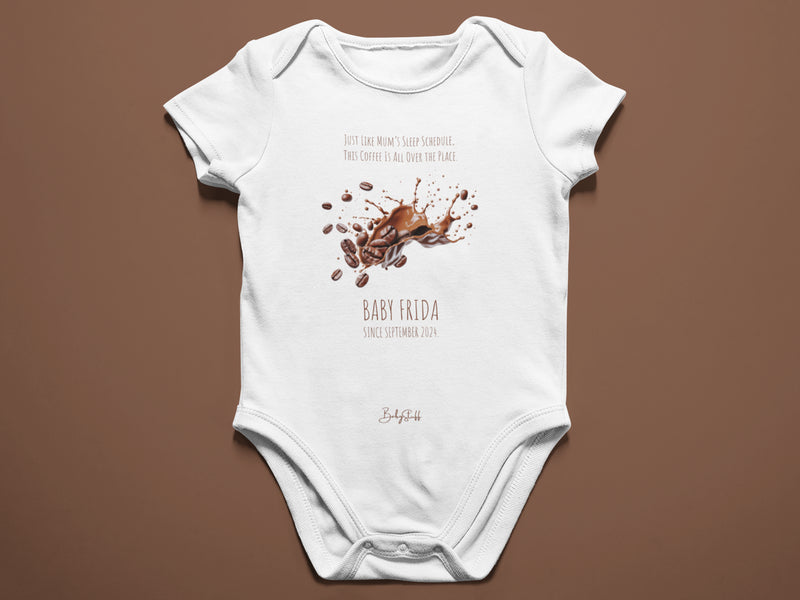 "Coffee All Over the Place Baby Grow"