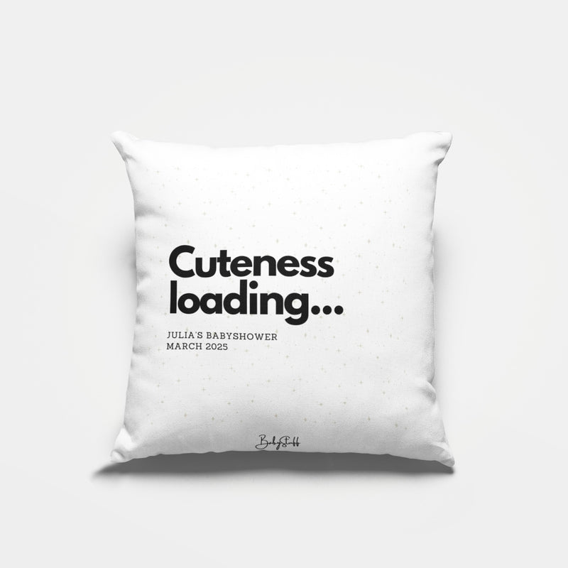 "Cuteness Loading..." Cushion | Gifting & Nursery Cushions by  – ["Baby Shower","Cushion","Personalised"] from BabyStuff.com.mt