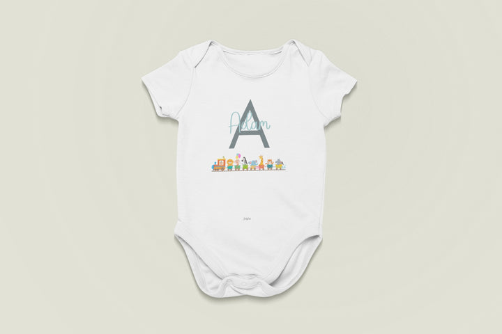 Alphabet Express – Personalised Train Baby Grow