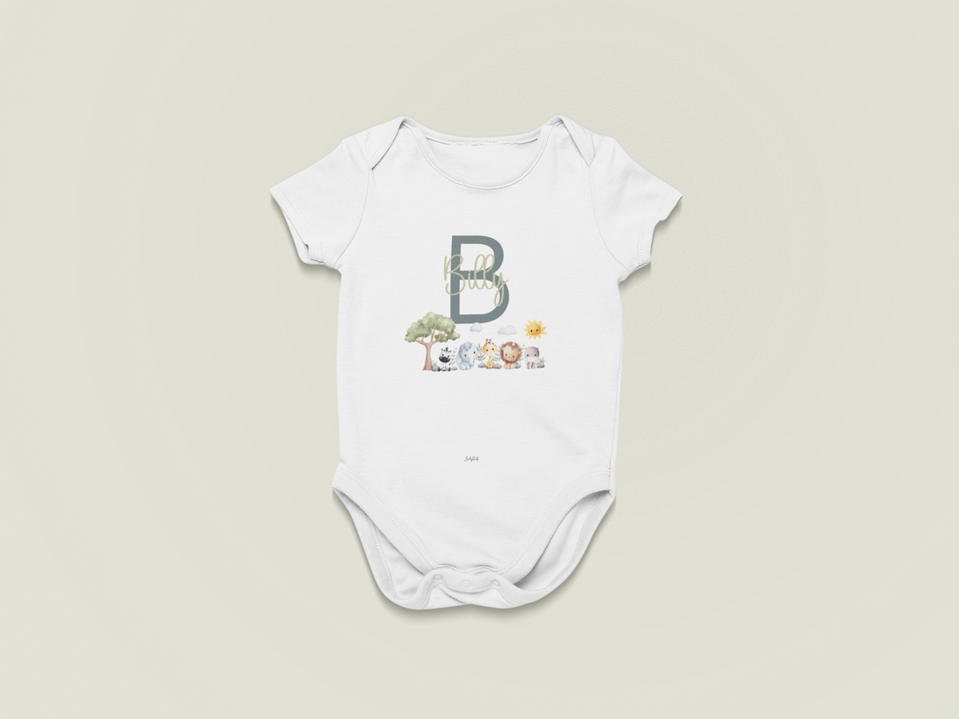 Safari Sprouts – Personalised Animal Baby Grow