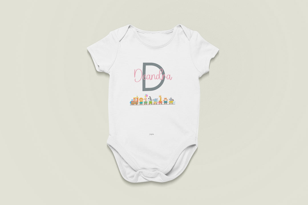 Alphabet Express – Personalised Train Baby Grow