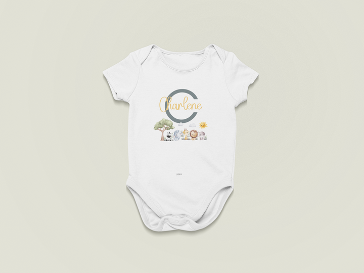 Safari Sprouts – Personalised Animal Baby Grow