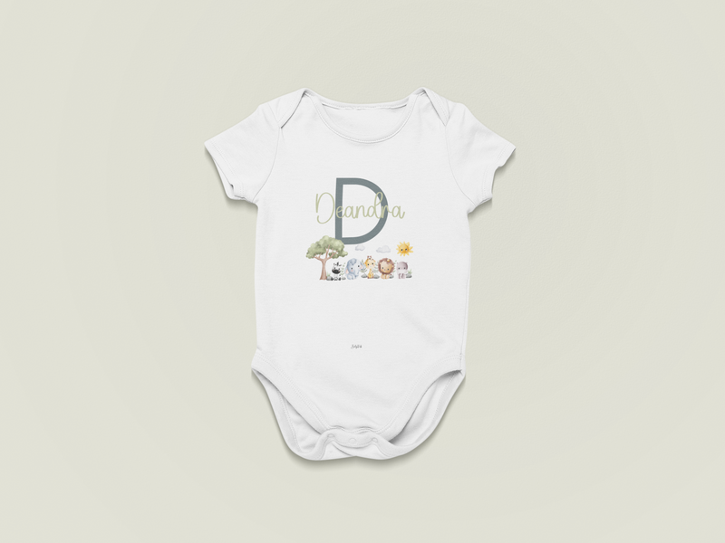 Safari Sprouts – Personalised Animal Baby Grow