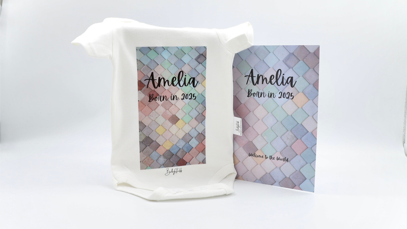Amelia name with born year baby outfit
