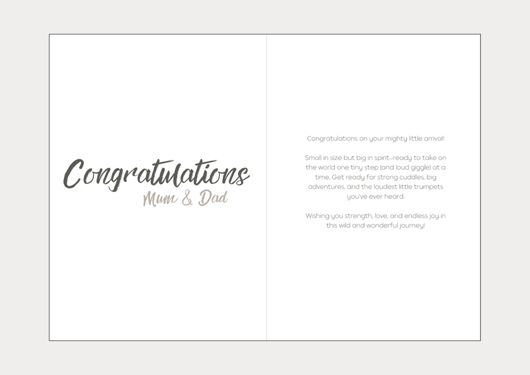 Congratulations on your mighty little arrival!