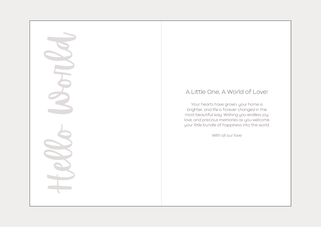 Hello World – Whisper Rabbit Edition Congratulations Card | Celebratory Cards by  – ["Celebratory Card","Hello World","New Arrival","Personalised"] from BabyStuff.com.mt