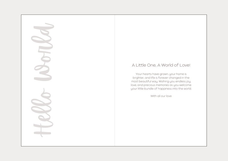 Hello World – Whisper Rabbit Edition Congratulations Card | Celebratory Cards by  – ["Celebratory Card","Hello World","New Arrival","Personalised"] from BabyStuff.com.mt