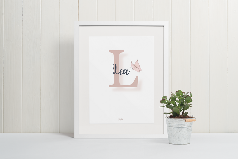 Signature "Joshico Butterfly" A3 Print | A3 Nursery & Bedroom Prints by  – ["Personalised","Prints"] from BabyStuff.com.mt